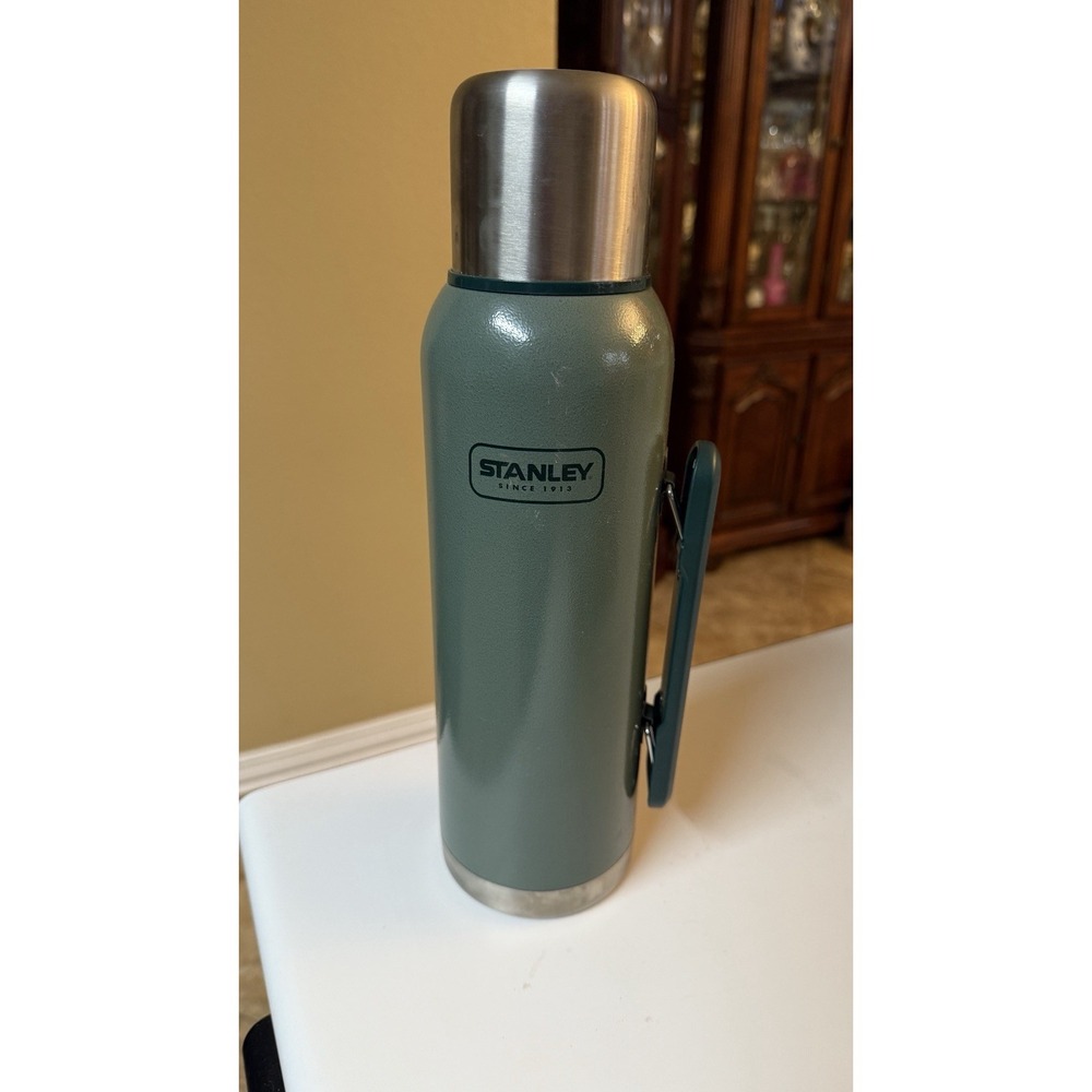 Stanley Adventure 1.4 QT‎ Vacuum Thermos Hammertone Green 1.3L 28 Hr Hot Handle